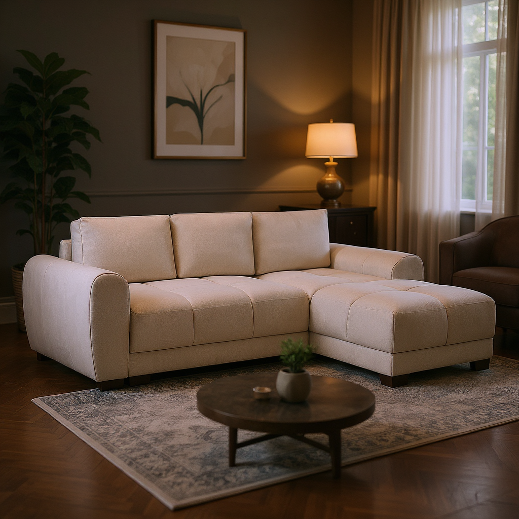 Devoke Sofabed Universal Corner Sofa in Mocha