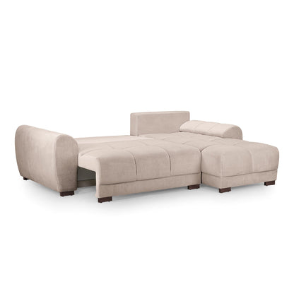Devoke Sofabed Universal Corner Sofa in Mocha