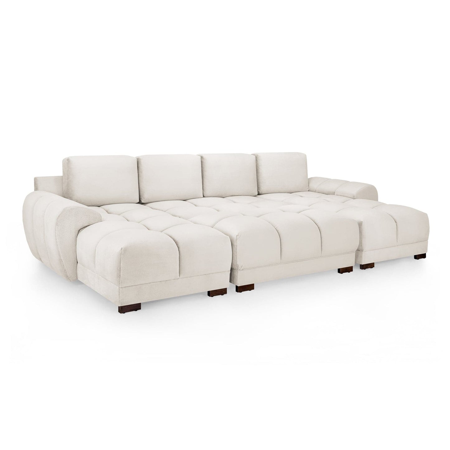 Devoke U Shape Corner Sofa in Cream