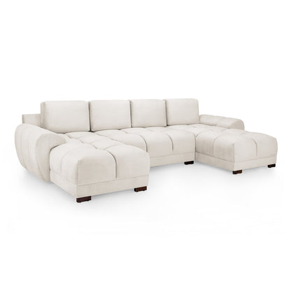 Devoke U Shape Corner Sofa in Cream