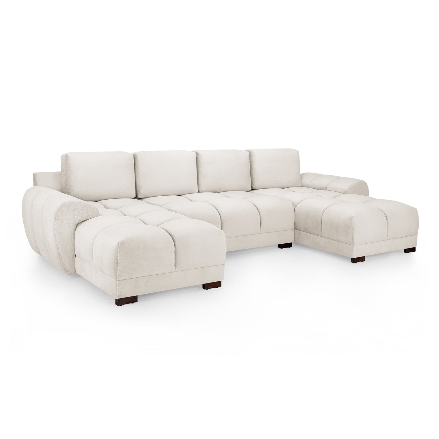 Devoke U Shape Corner Sofa in Mocha
