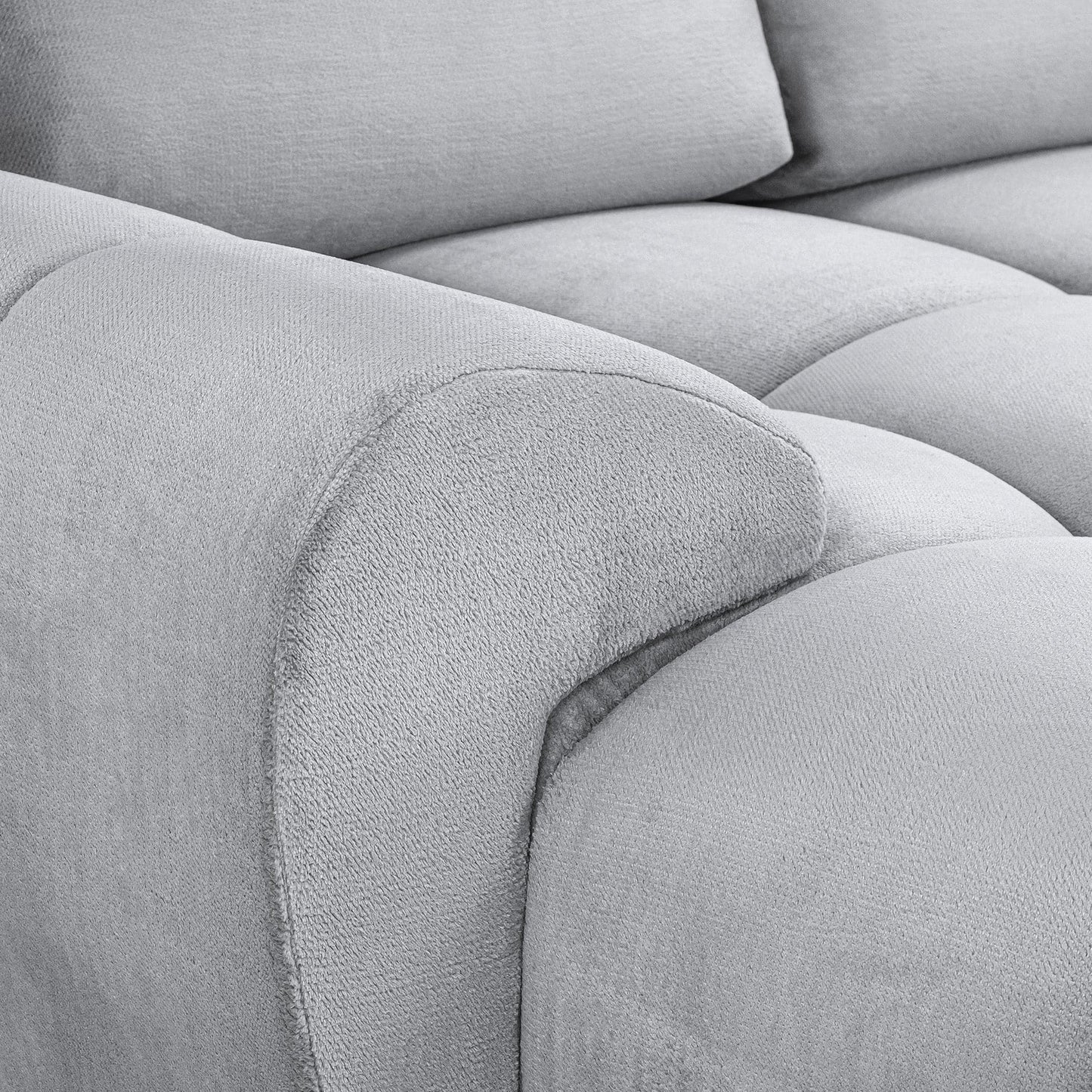 Devoke U Shape Corner Sofa in Grey