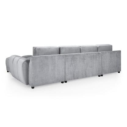 Devoke U Shape Corner Sofa in Grey
