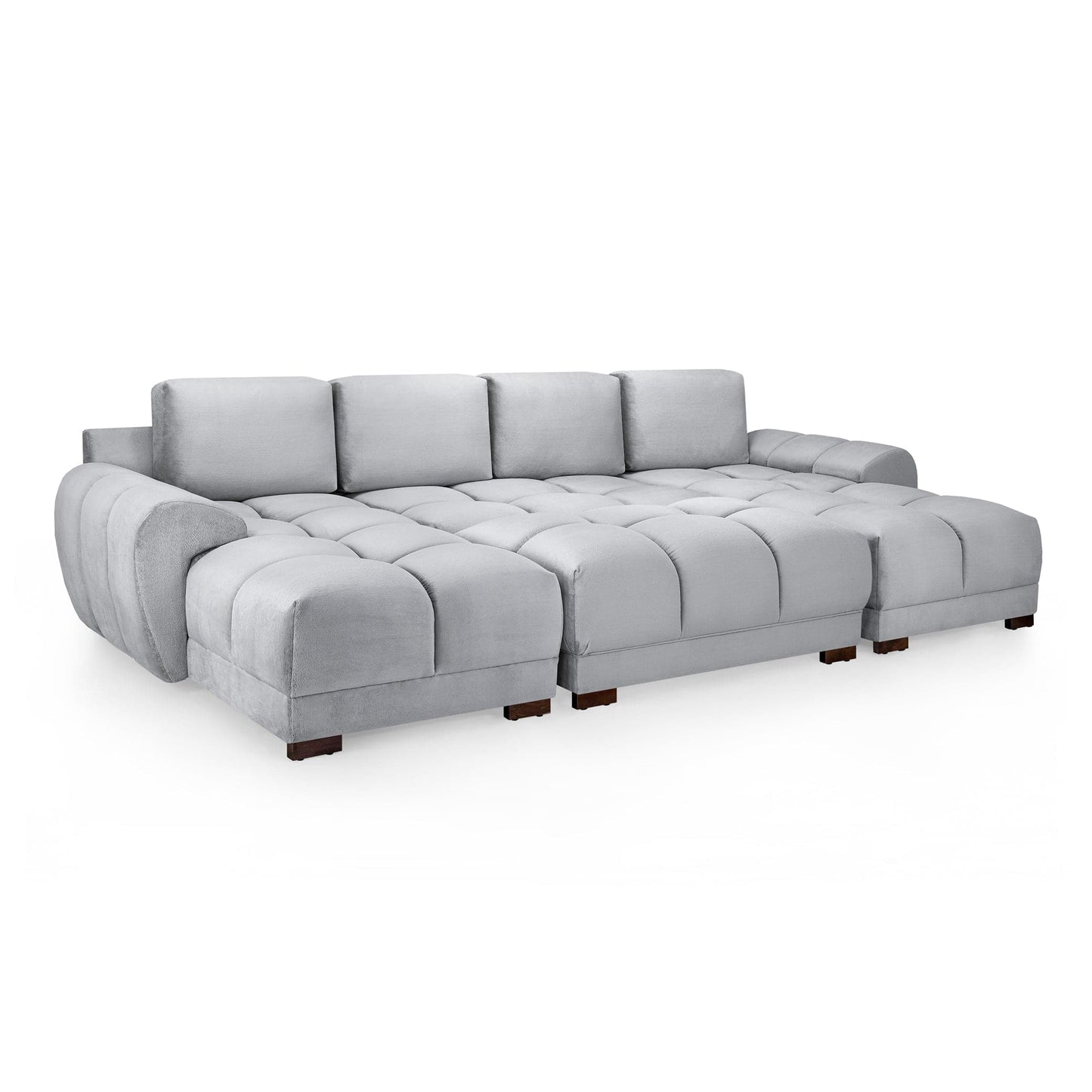Devoke U Shape Corner Sofa in Grey