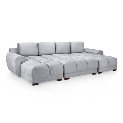 Devoke U Shape Corner Sofa in Grey