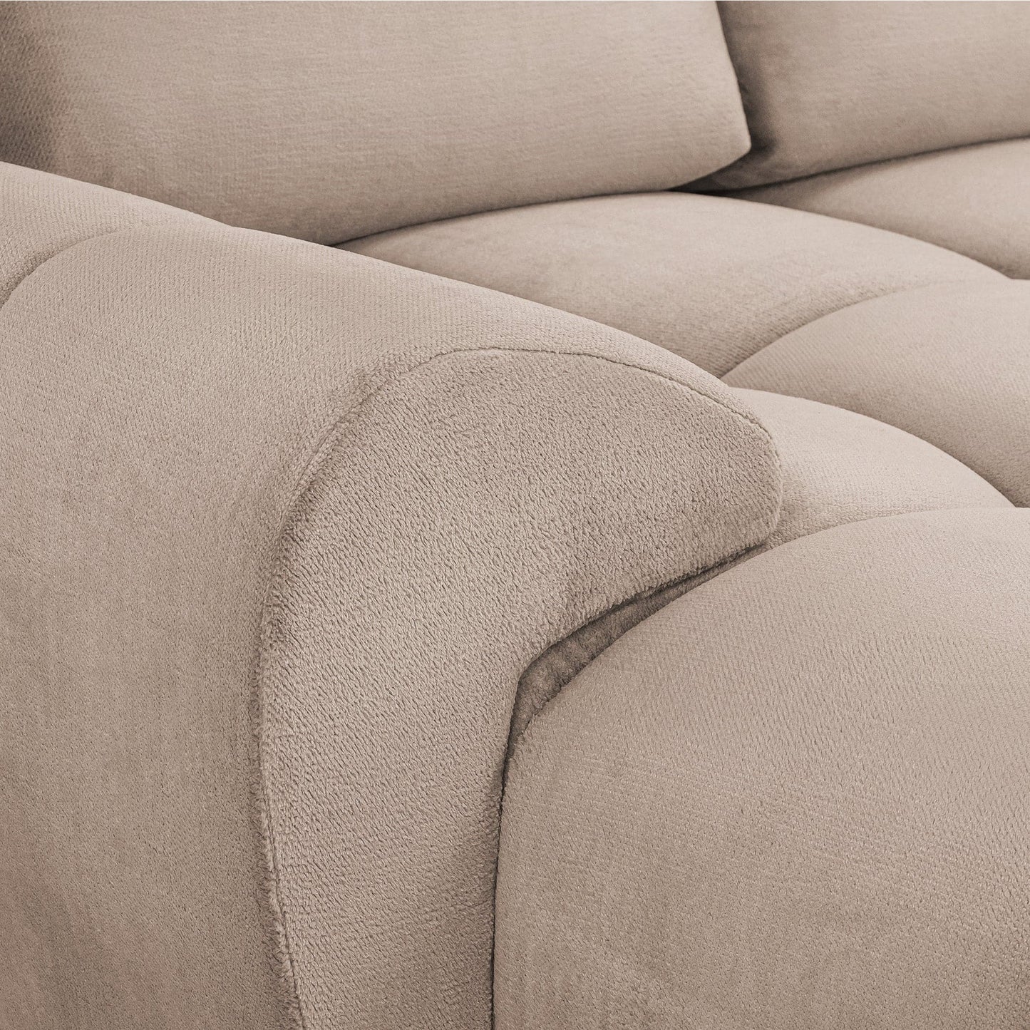 Devoke U Shape Corner Sofa in Mocha