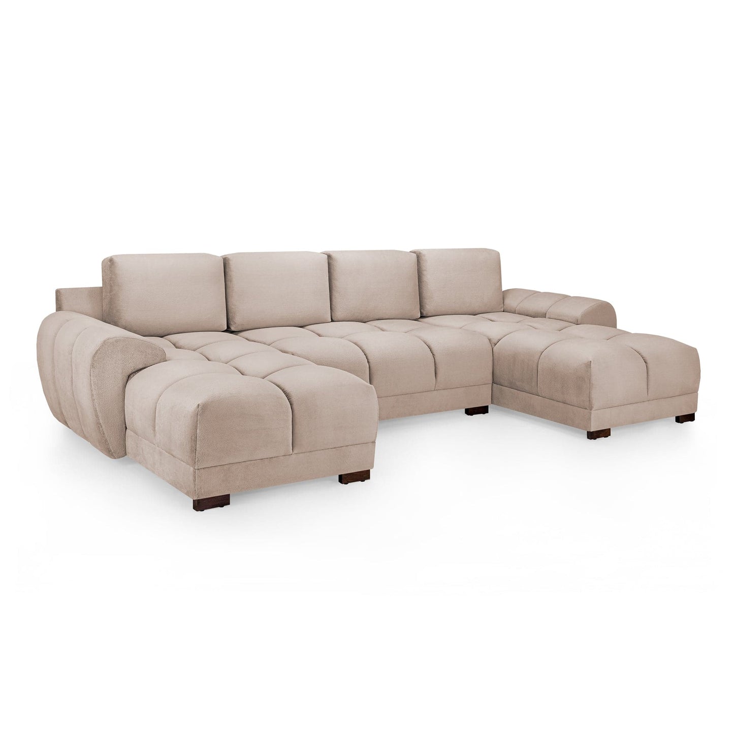 Devoke U Shape Corner Sofa in Mocha