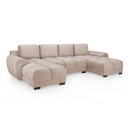 Devoke U Shape Corner Sofa in Grey