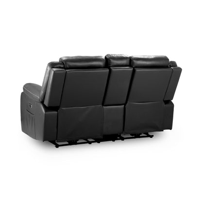 Dexter Electric Recliner Sofa Black 2 Seater