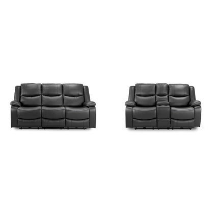 Dexter Electric Recliner Sofa Black 3+2 Set