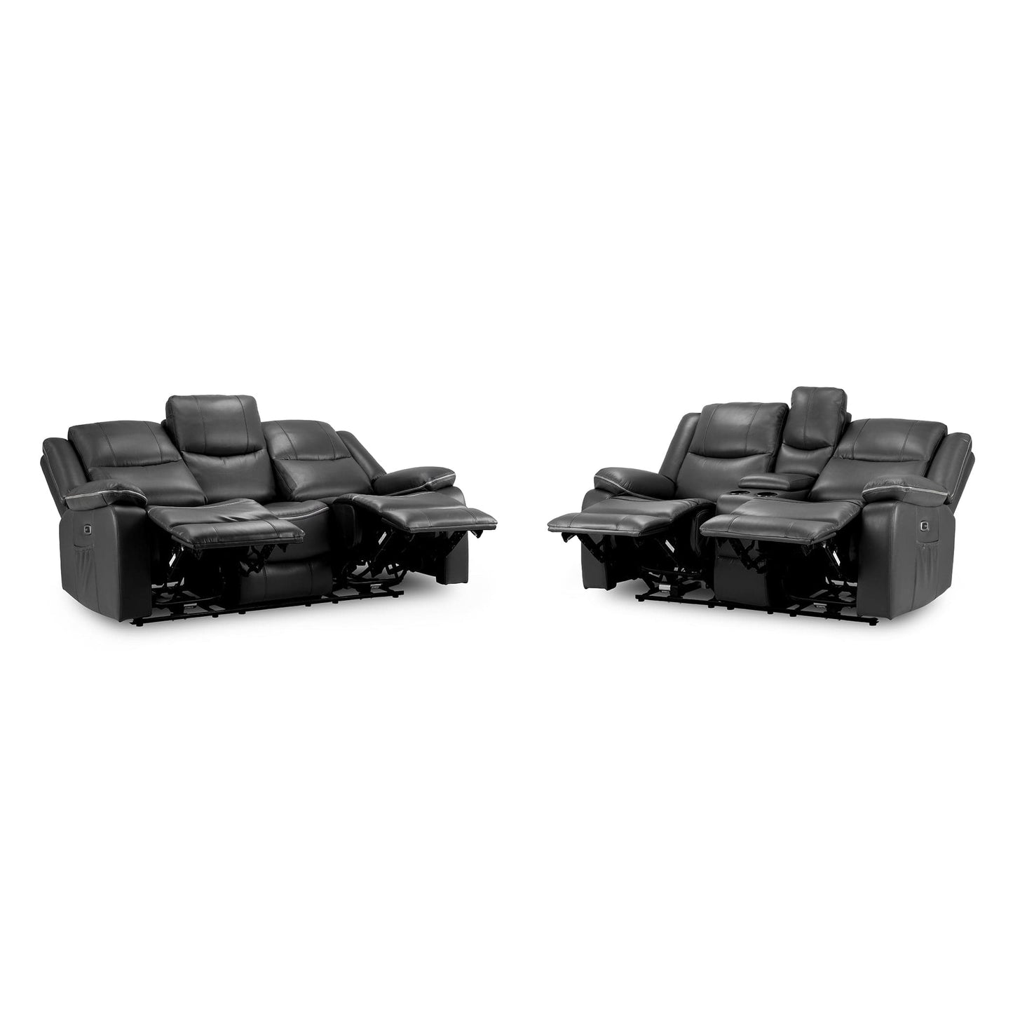 Dexter Electric Recliner Sofa Black 3+2 Set