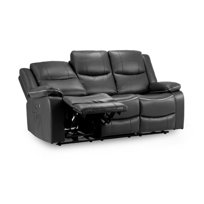 Dexter Electric Recliner Sofa Black 3 Seater