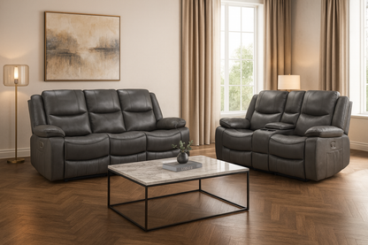 Dexter Electric Recliner Sofa Grey 3+2 Set