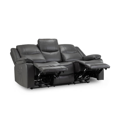 Dexter Electric Recliner Sofa Grey  3 Seater