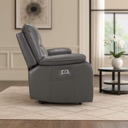 Dexter Electric Recliner Sofa Grey Armchair