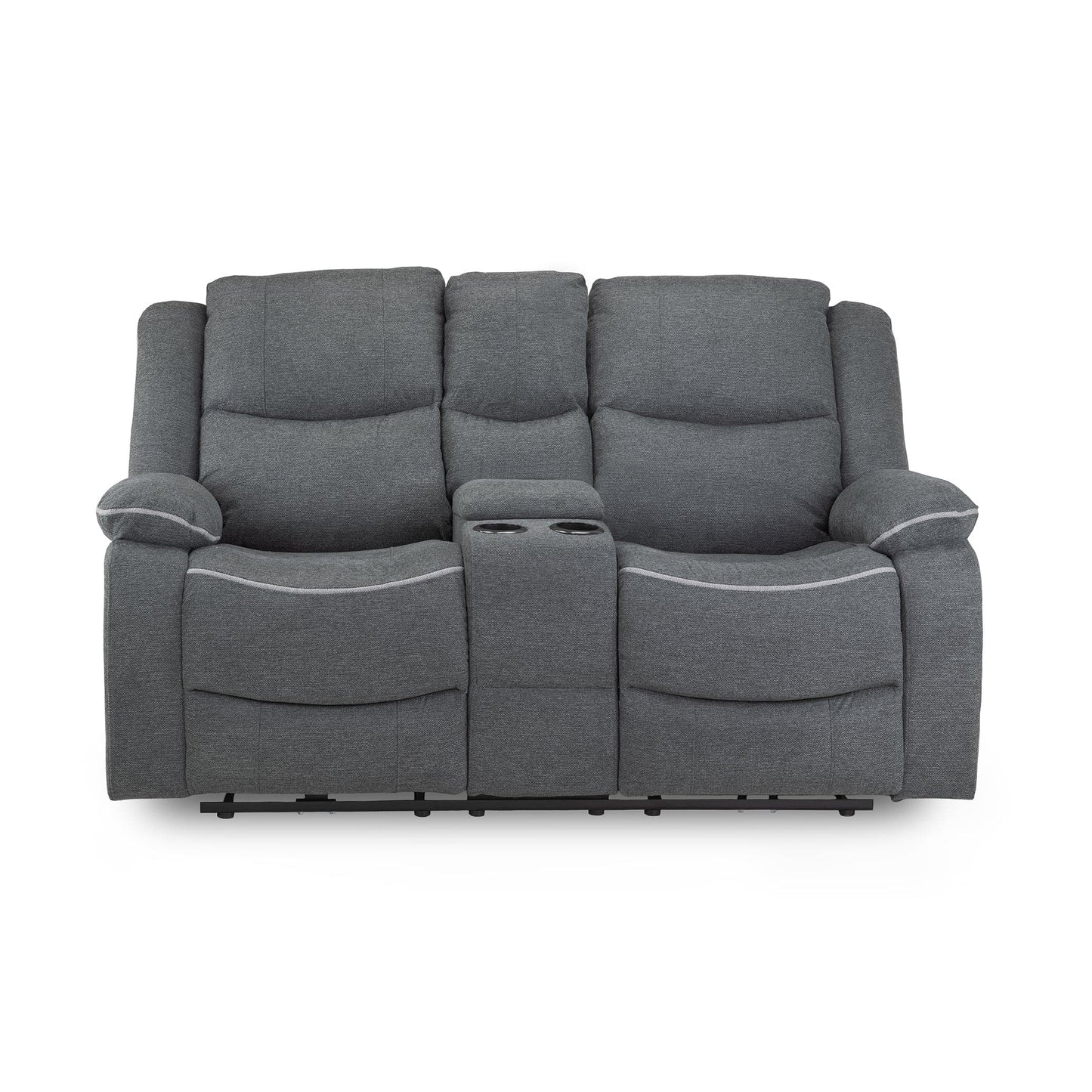 Dexter Electric Recliner Sofa Grey Fabric 2 Seater