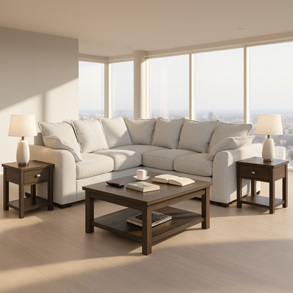 Finn Sofa Natural Large Corner