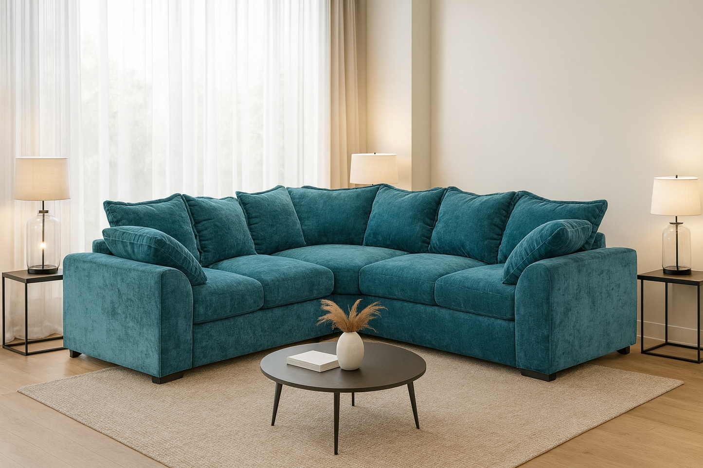 Finn Sofa Teal Large Corner