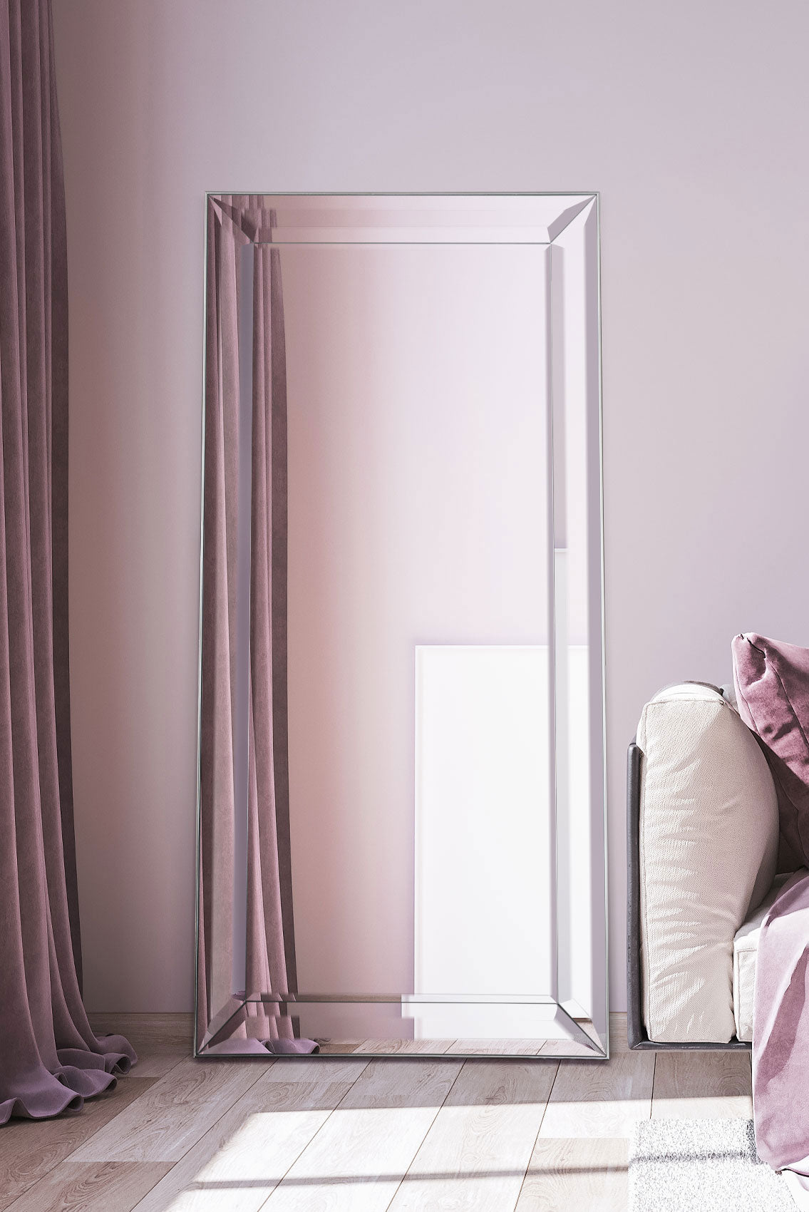 Teddy All Glass Modern Leaner Mirror 165 x 78 CM