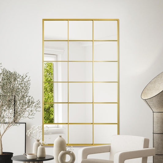 The Elma - Gold Modern Window Leaner / Wall Mirror 79 X 47 (200CM X 120CM)