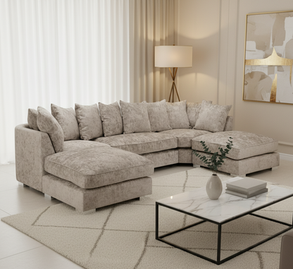 Shoreditch Scatterback U-Shape Corner Sofa – Truffle