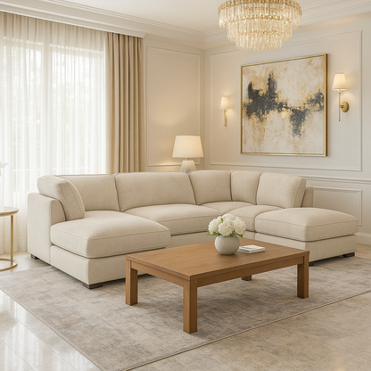 Greenwich Sofa Beige U Shape Corner