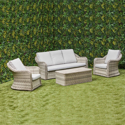 Isla Rattan Lounge Set – Grey
