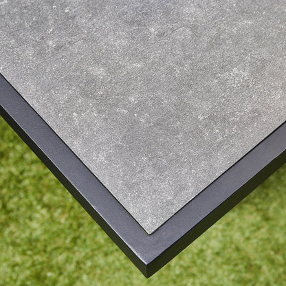 Sienna Aluminium Sofa Dining Set with Fire Pit – Grey