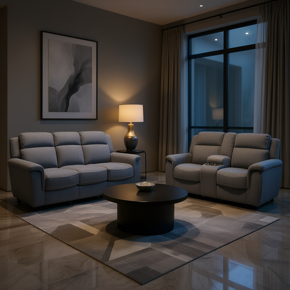 Hamlet 3+2 Power Recliner Sofa Set in Grey