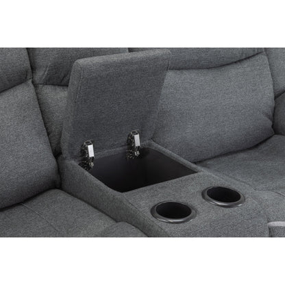 Dexter Electric Recliner Sofa Grey Fabric 3+2 Set