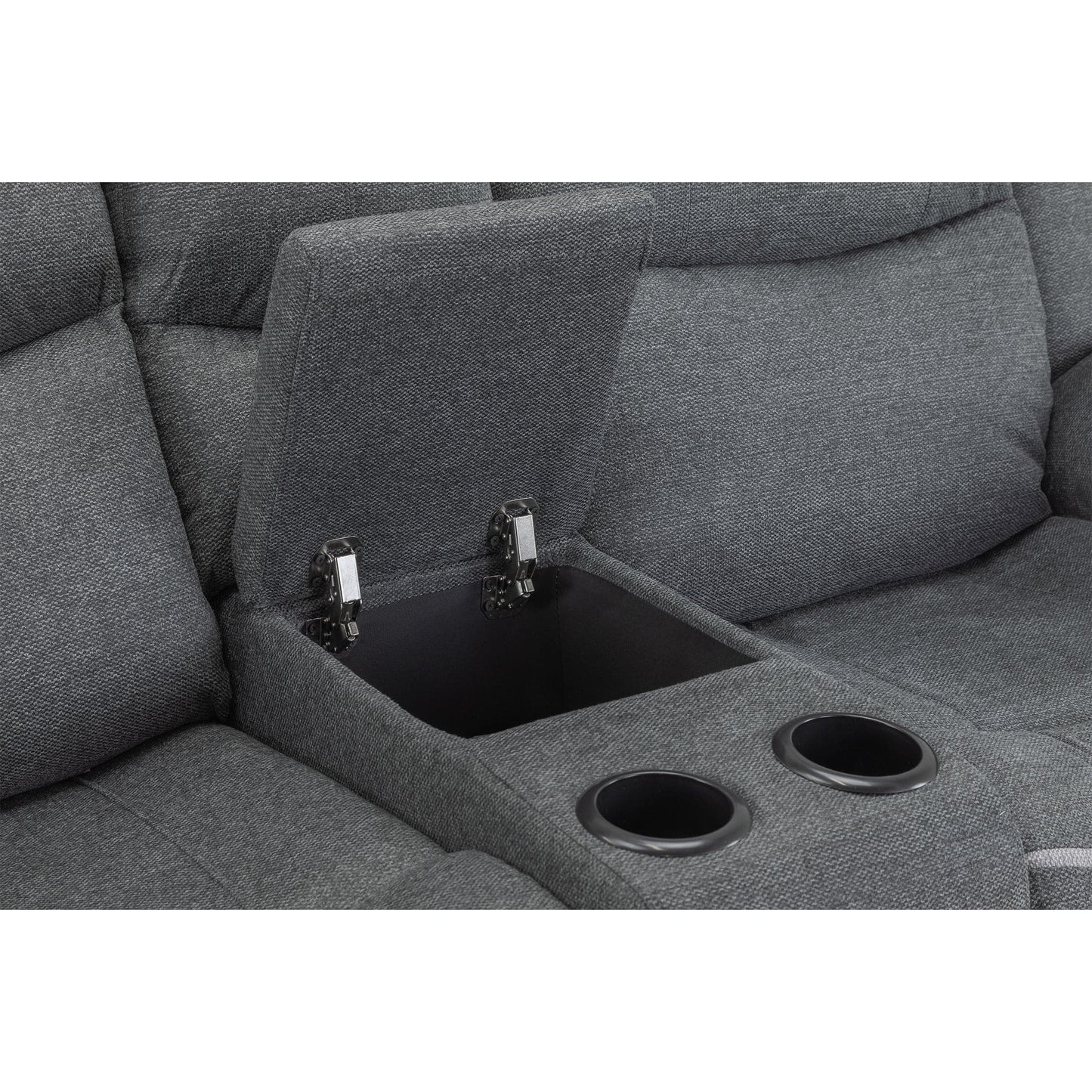 Dexter Electric Recliner Sofa Grey Fabric 2 Seater