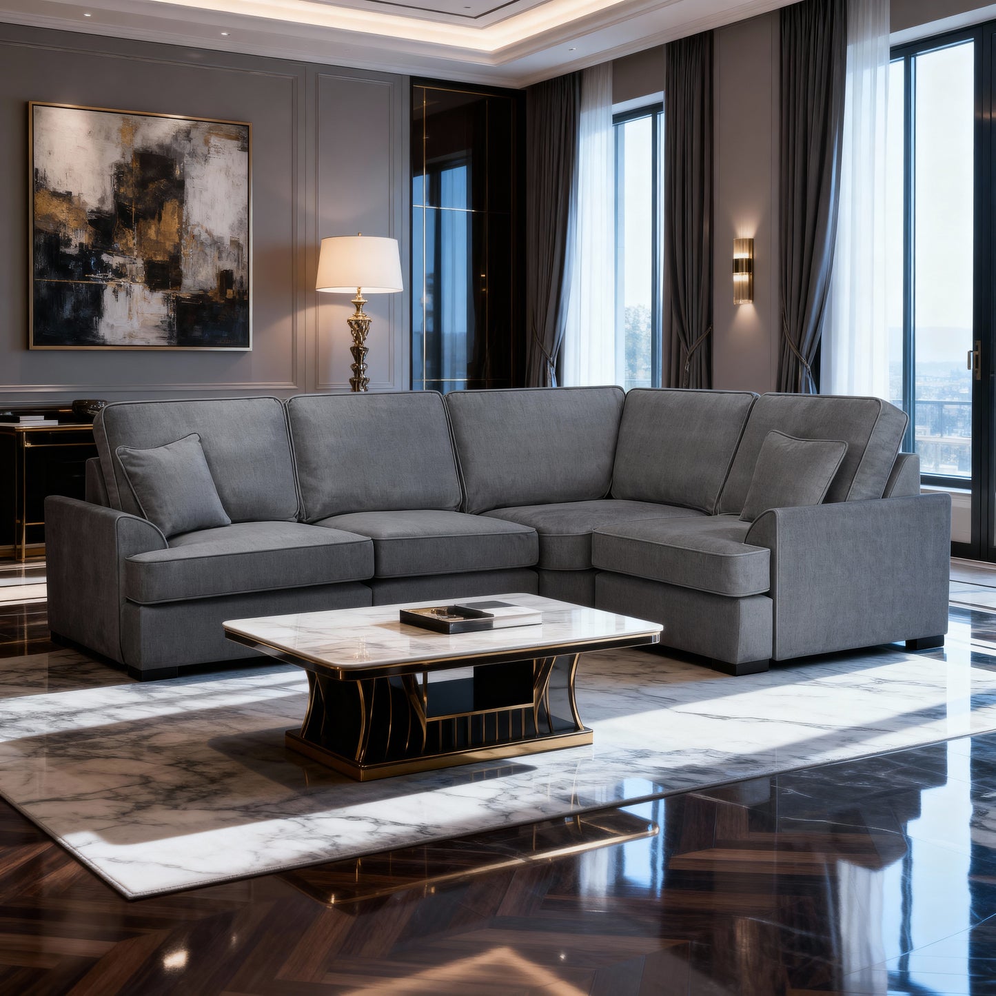 Harley Universal Corner Sofa Grey