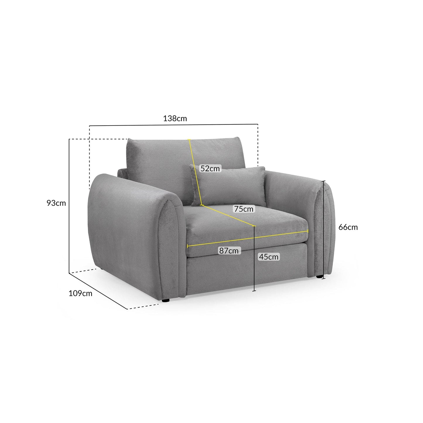 Hugo Sofa Grey Armchair