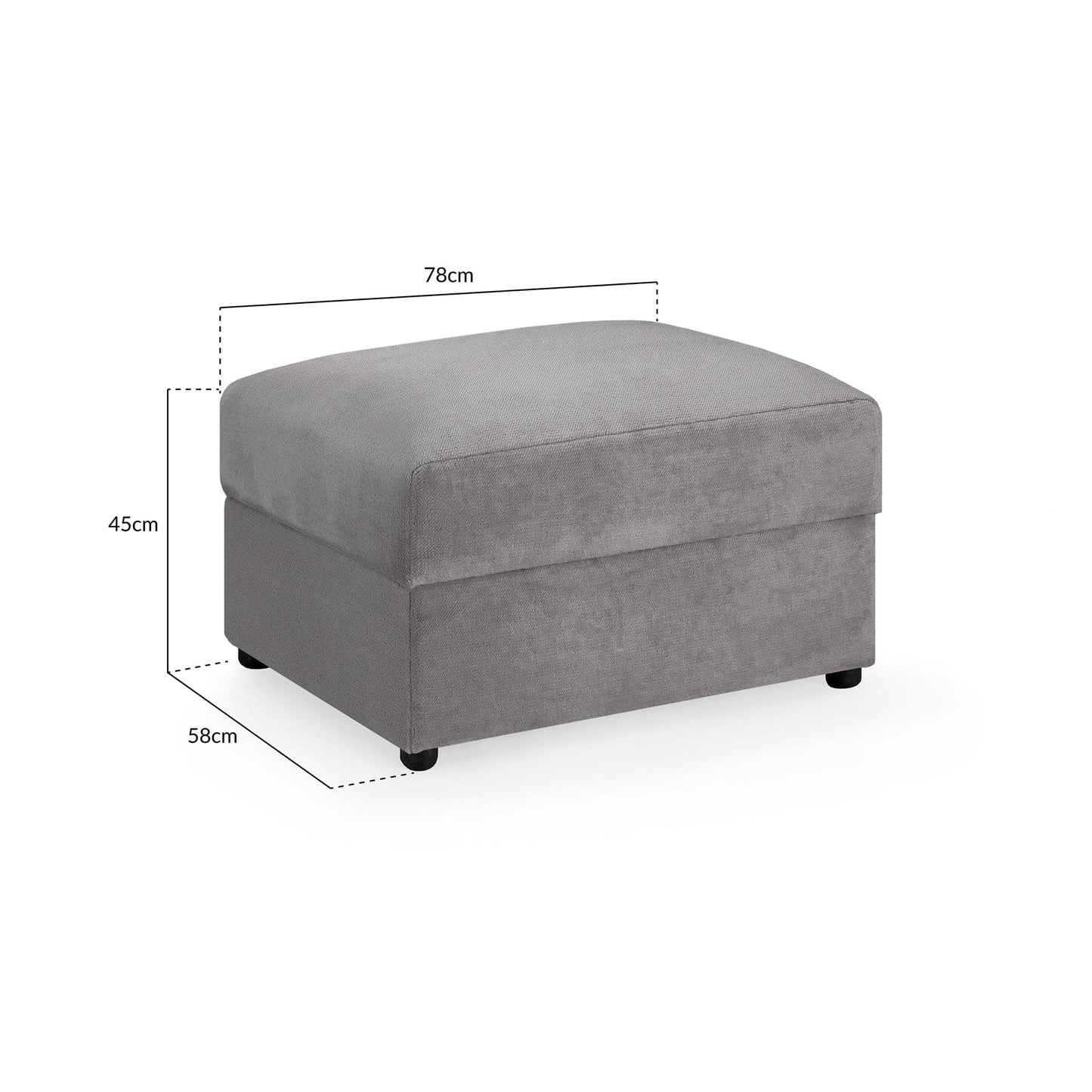 Hugo Sofa Grey Footstool