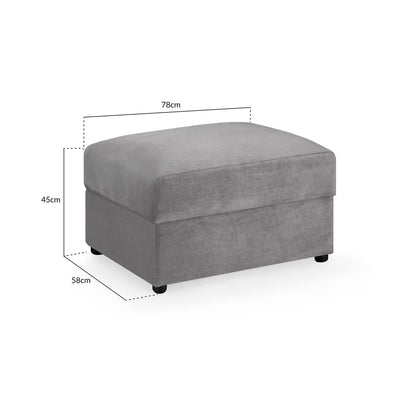 Hugo Sofa Grey Footstool