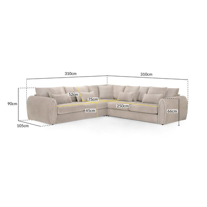 Hugo Sofa Mocha Large Corner