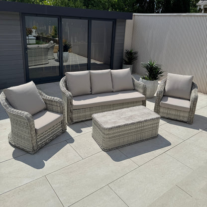 Isla Rattan Lounge Set in Beige