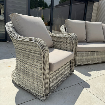 Isla Rattan Lounge Set in Beige