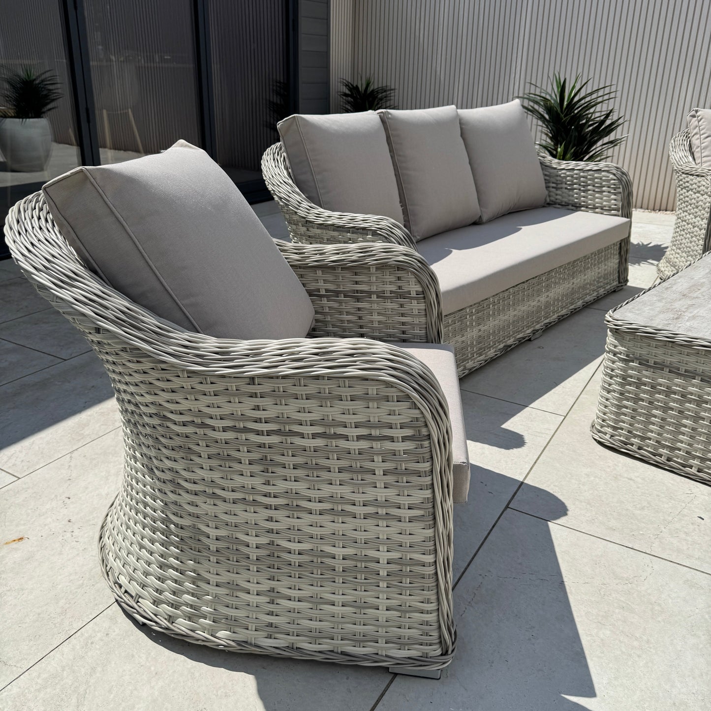 Isla Rattan Lounge Set in Beige
