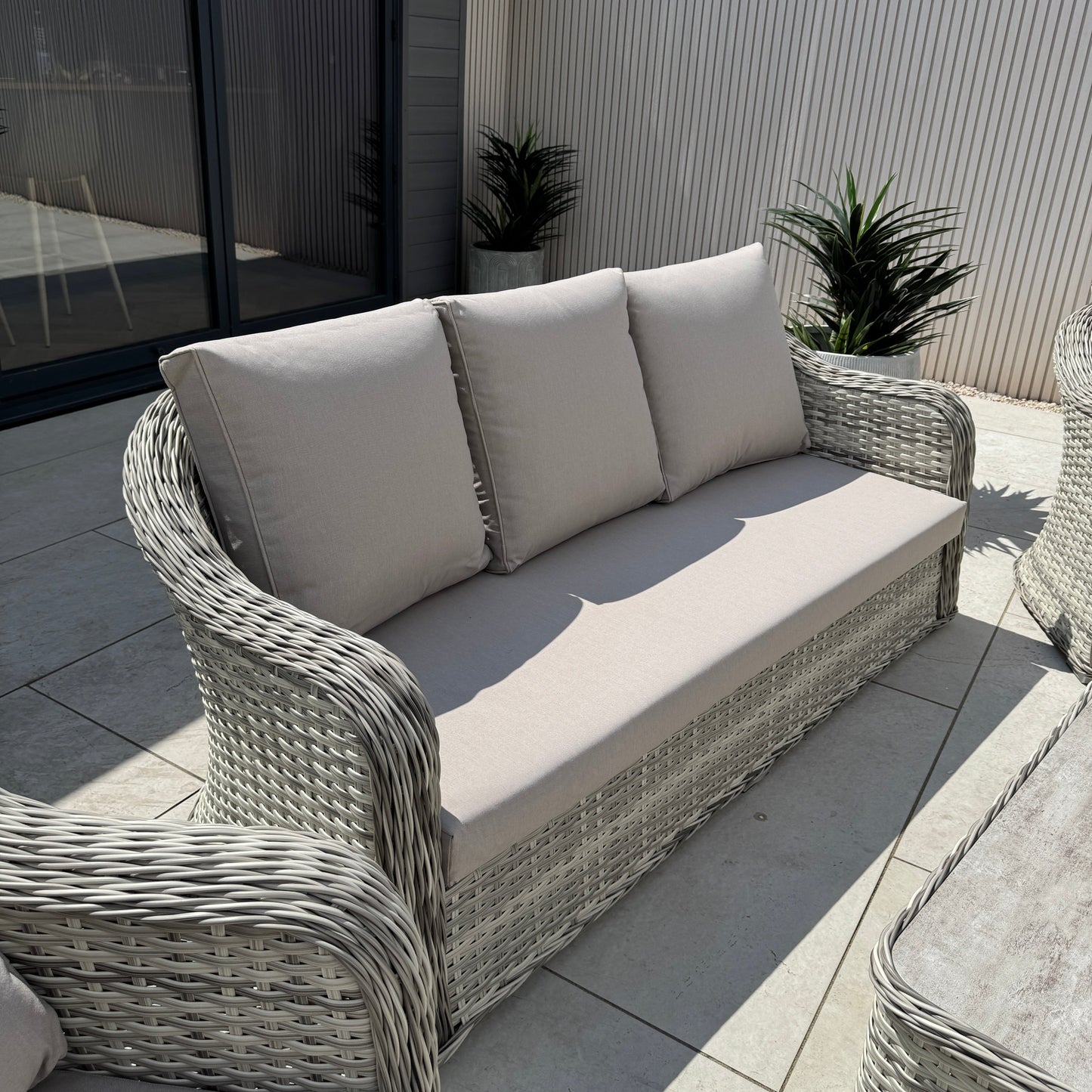 Isla Rattan Lounge Set in Beige