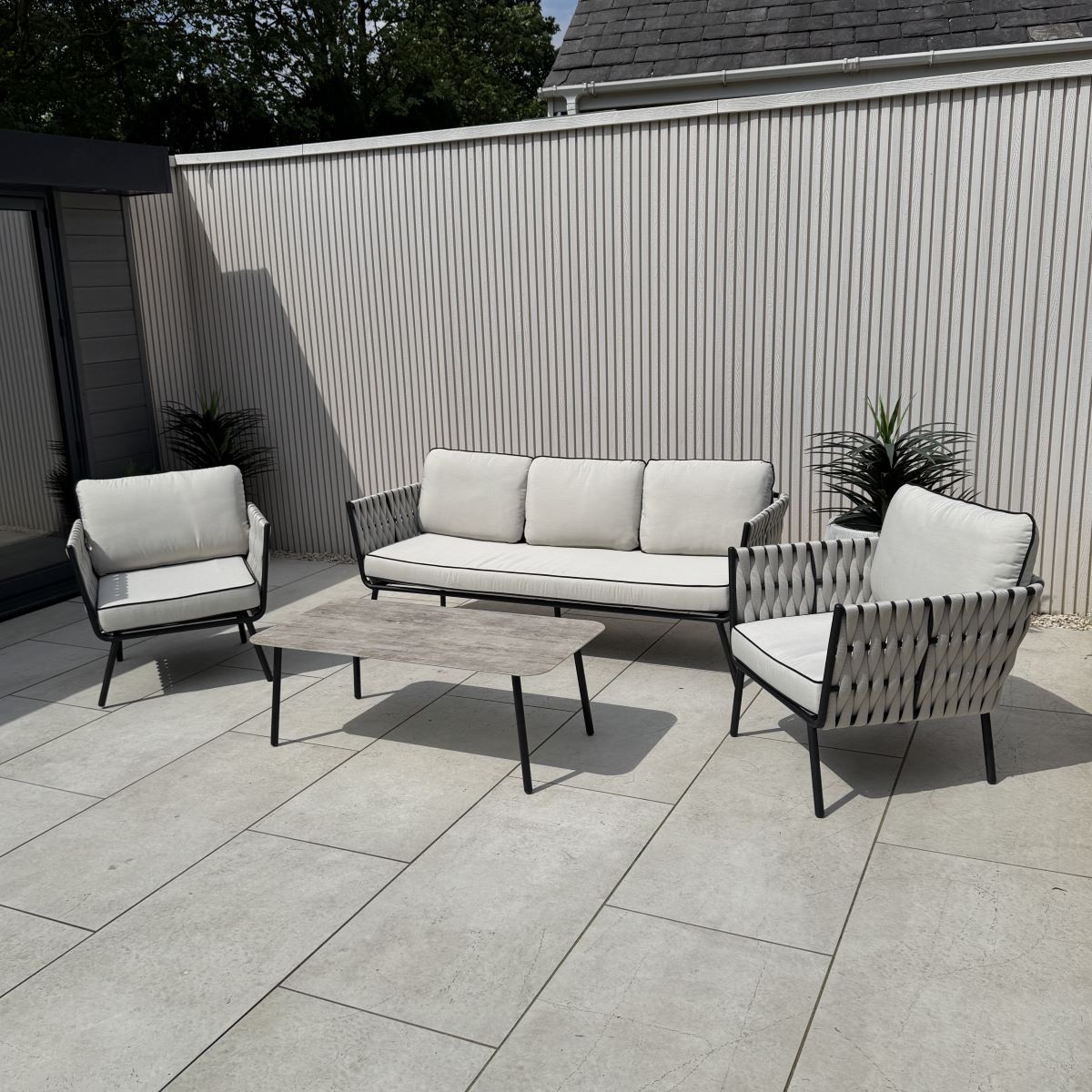 Axel Aluminium & Rope Lounge Set