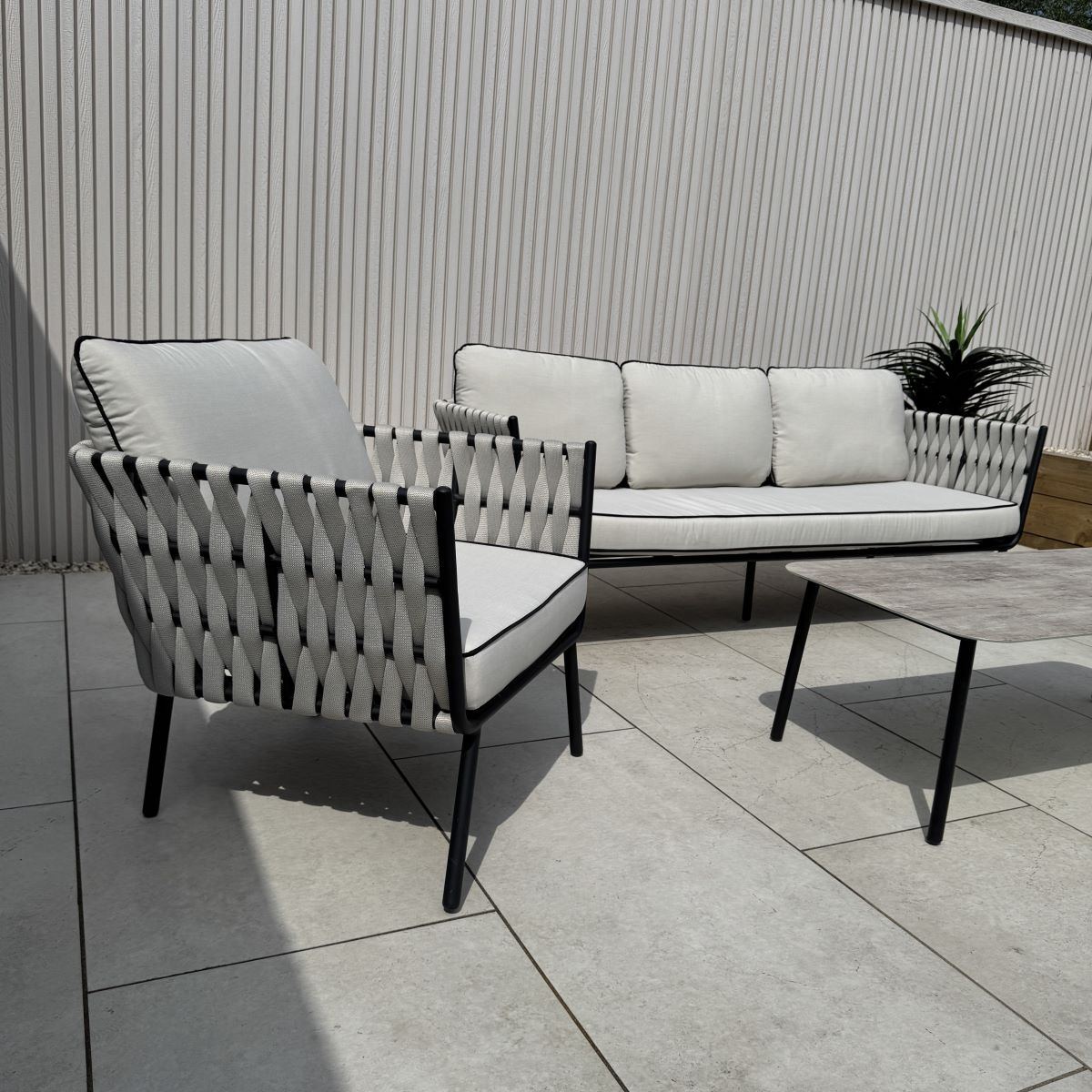 Axel Aluminium & Rope Lounge Set