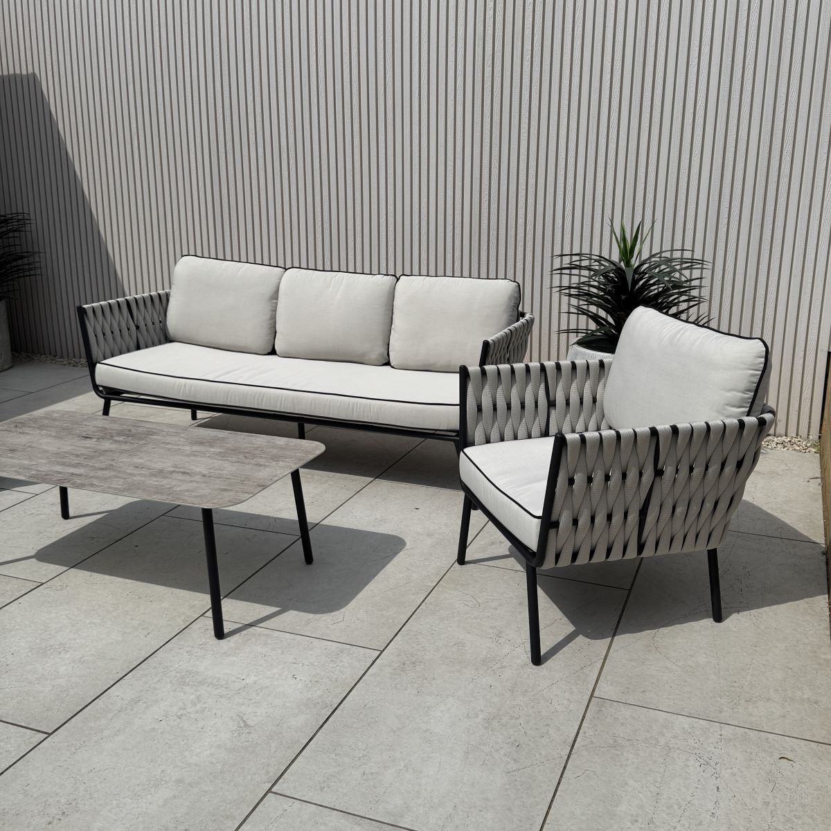 Axel Aluminium & Rope Lounge Set