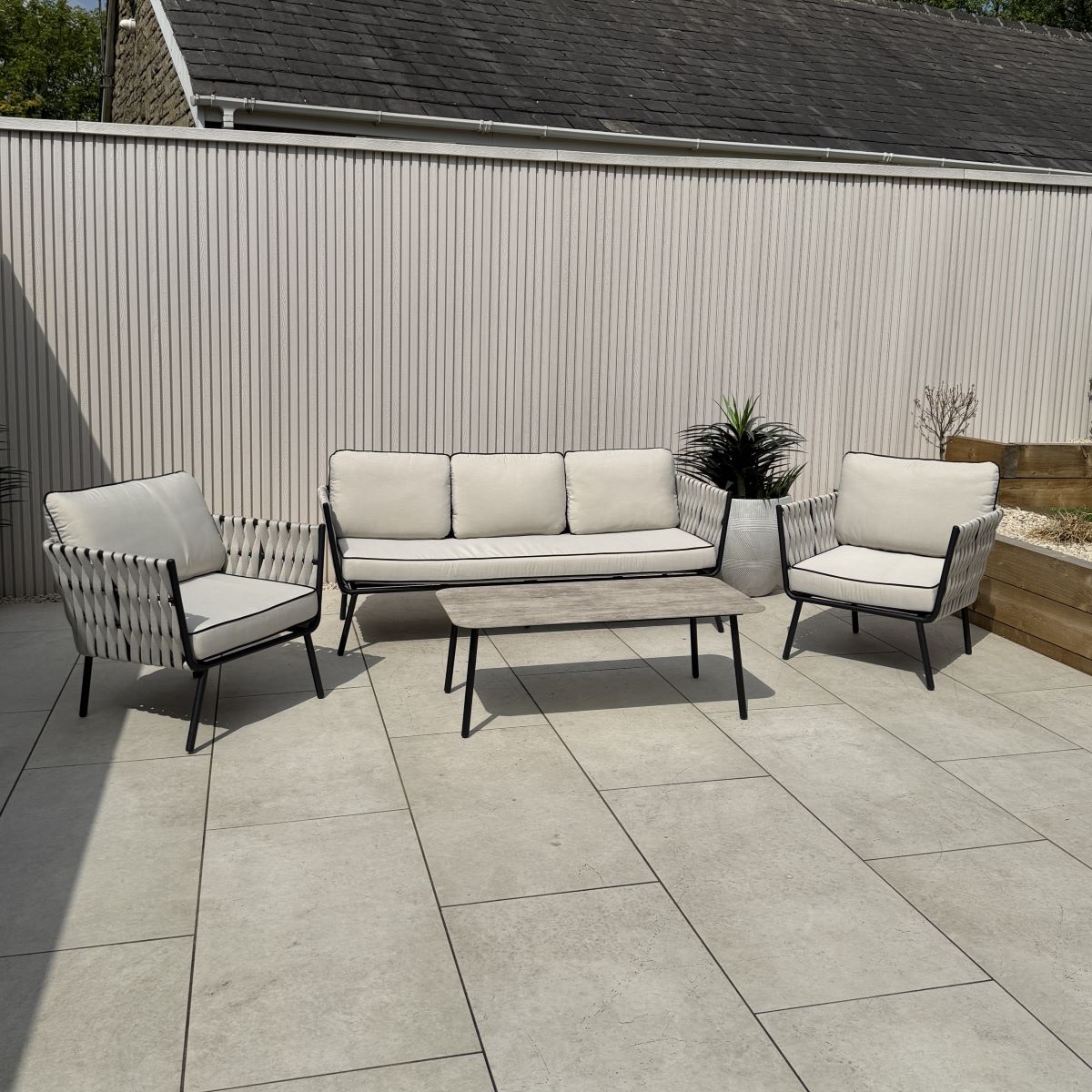 Axel Aluminium & Rope Lounge Set