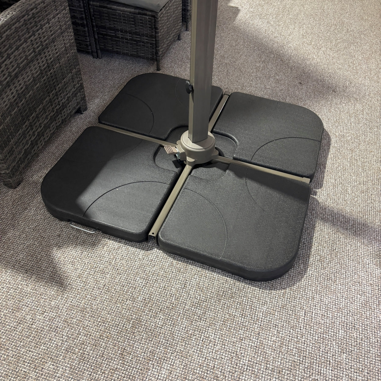 3m Rotating Cantilever Parasol in Medium Grey (Base Included)