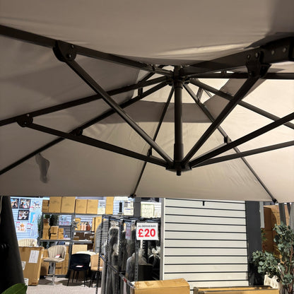 3m Rotating Cantilever Parasol in Light Grey (Base Included)