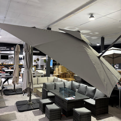 3m Rotating Cantilever Parasol in Dark Grey (Base included)