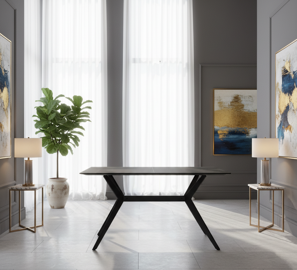 Islington 1.2m Black Dining Table