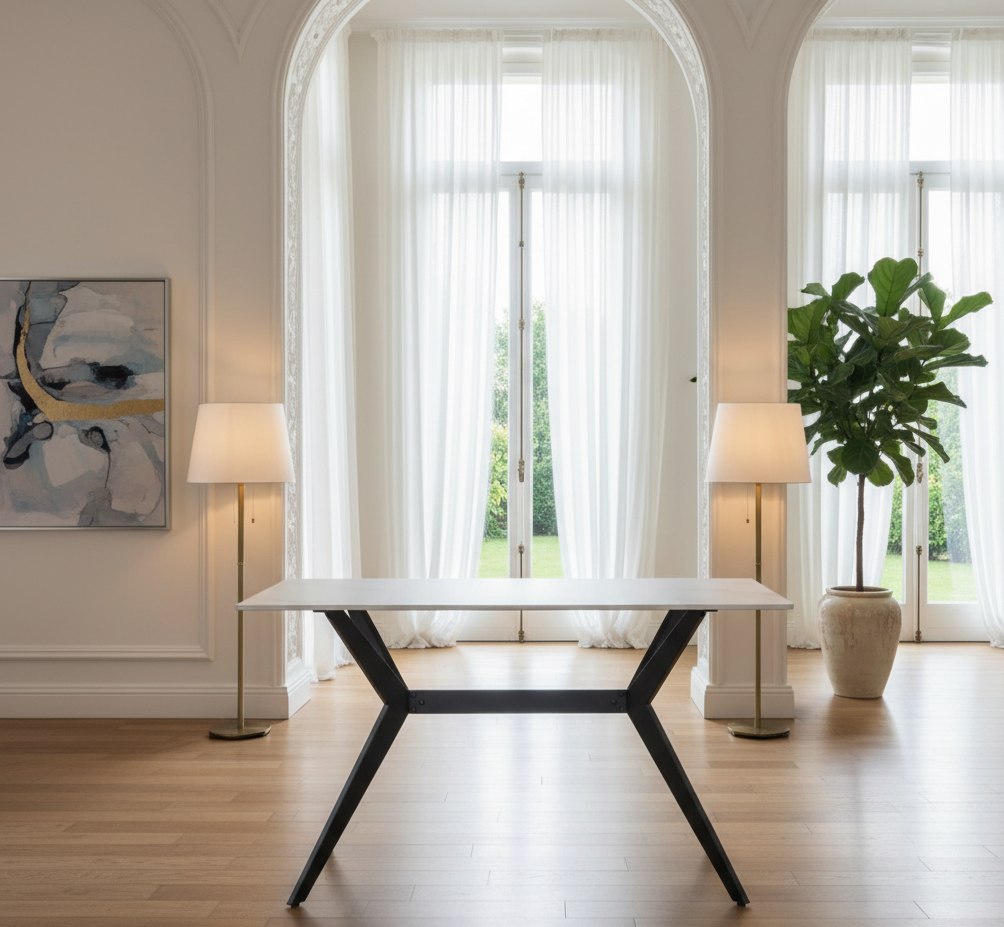 Islington 1.2m White Dining Table