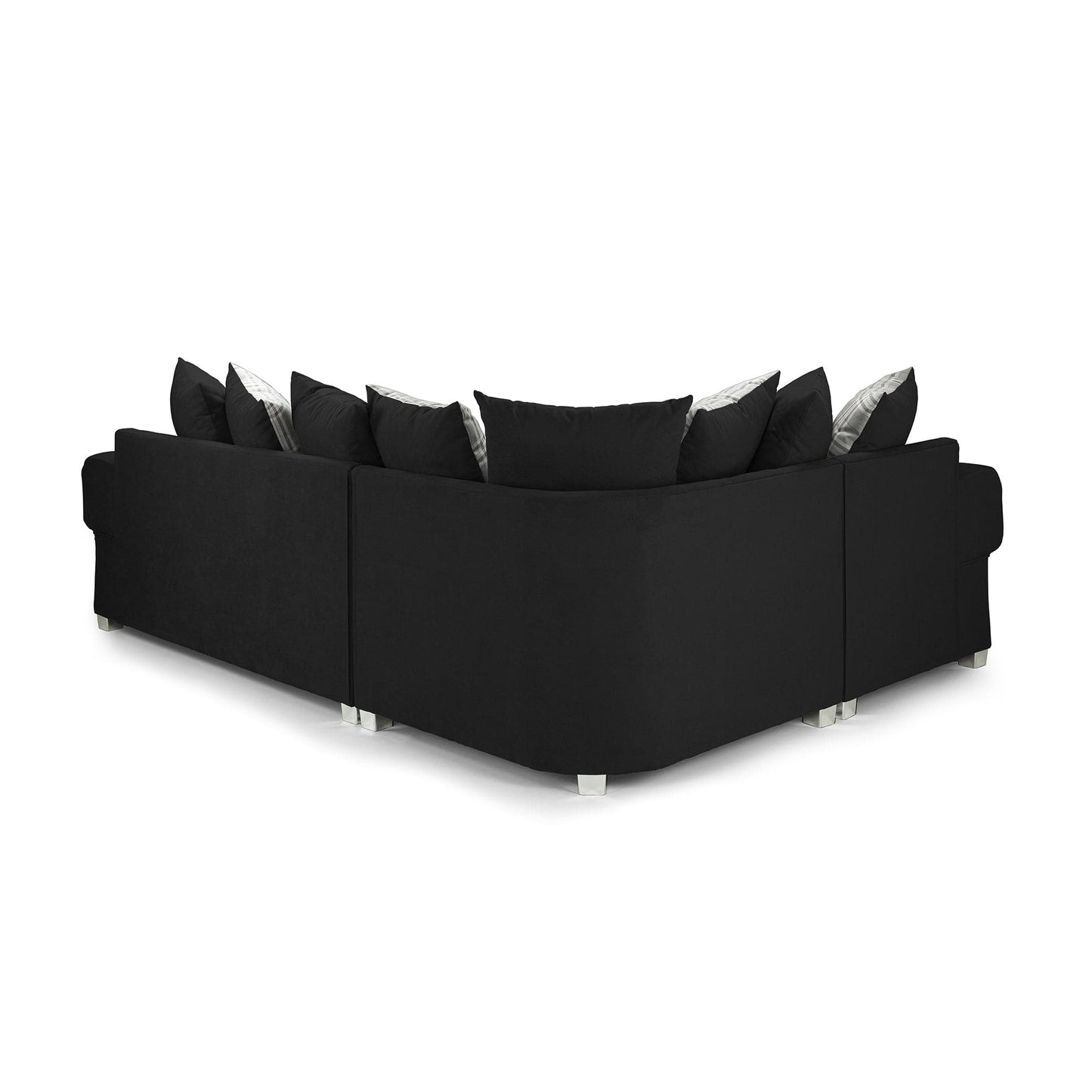 Jude Scatterback Sofa Black Left Hand Facing Corner